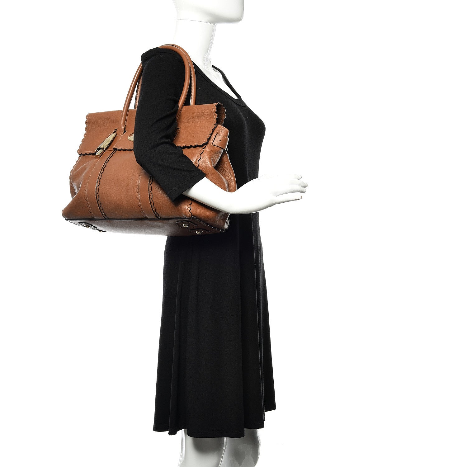 Mulberry Soft Matte Leather Cookie Bayswater Satchel Oak 2 of 15
