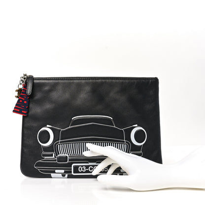 Chanel Lambskin Medium Cuba Car Cosmetic Case Black 2 of 6