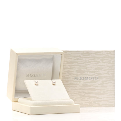 Mikimoto 18K Yellow Gold Akoya Pearl 6mm Stud Earrings 5 of 5