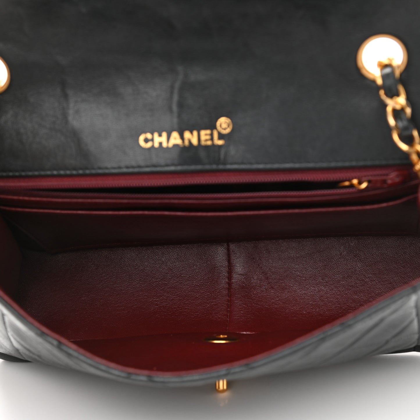 Lambskin Quilted Medium Single Flap Black