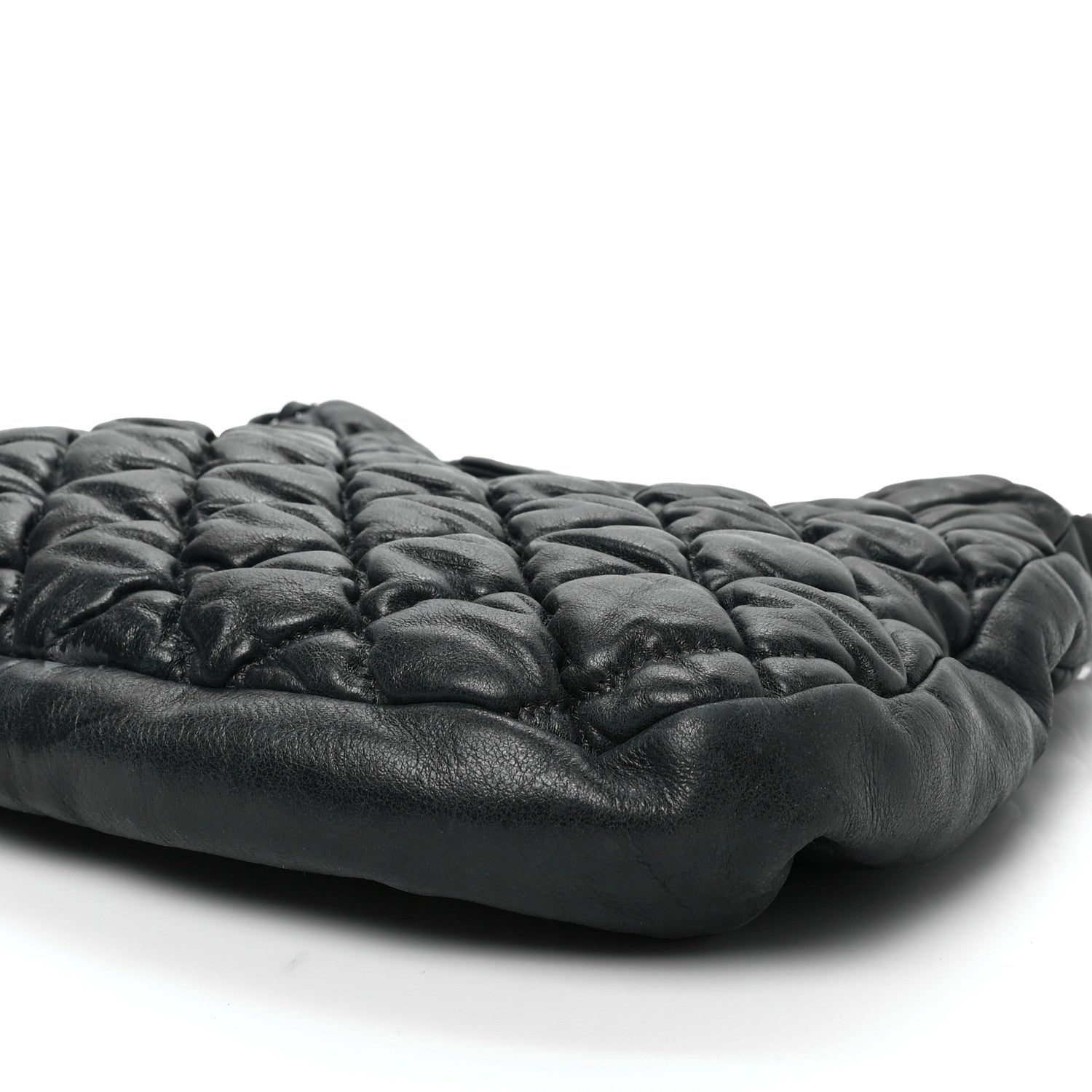 Chanel Iridescent Calfskin Bubble Quilt Hobo Black 8 of 9
