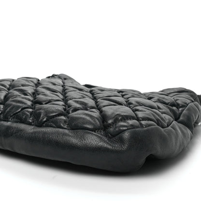 Chanel Iridescent Calfskin Bubble Quilt Hobo Black 8 of 9