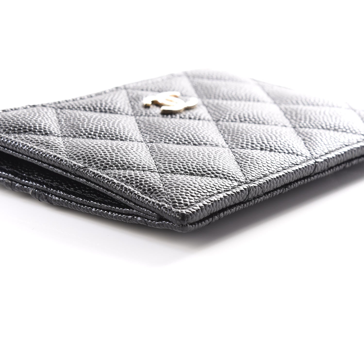 Chanel Caviar Quilted CC Zip Card Holder Black 4 of 10