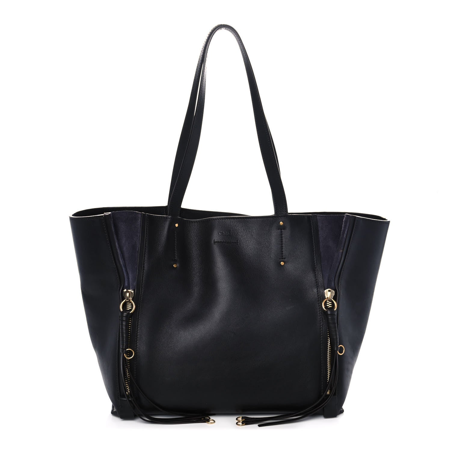 Chloe Smooth Calfskin Medium Milo Shopping Tote Black 1 of 16