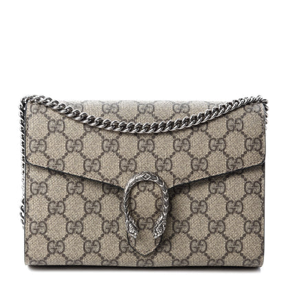Gucci GG Supreme Monogram Mini Dionysus Chain Wallet Beige Black 1 of 10