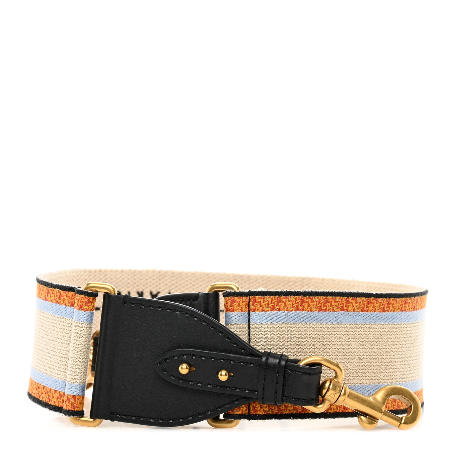 Canvas Embroidered Shoulder Strap Orange Multicolor