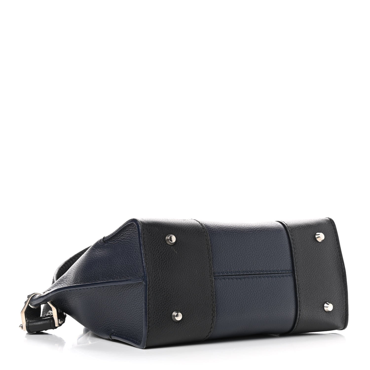 Alexander McQueen Grained Calfskin Small Bi-Color Legend Satchel Navy Black 4 of 12