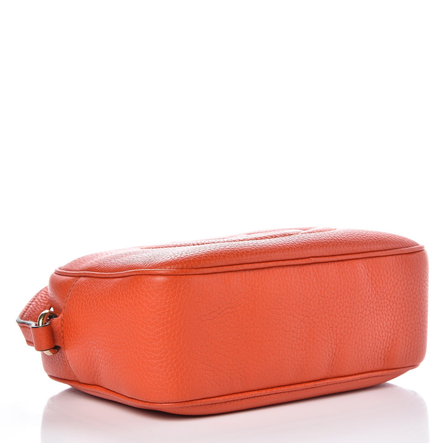 Pebbled Calfskin Small Soho Disco Bag Sun Orange