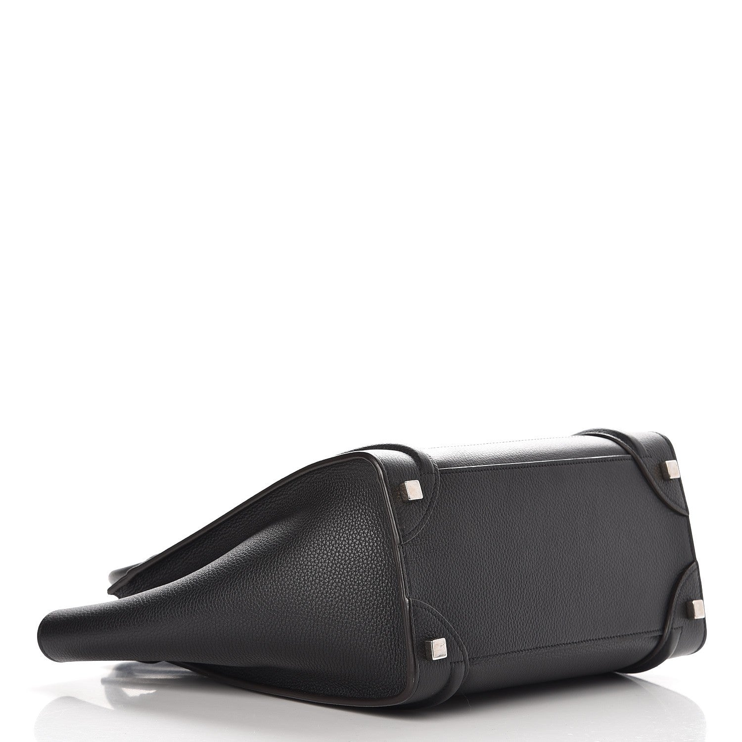 Celine Drummed Calfskin Micro Luggage Black 4 of 10