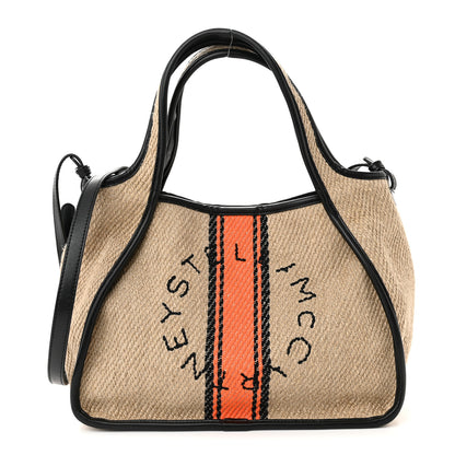 Stella McCartney Linen Striped Mini Logo Crossbody Natural 3 of 13