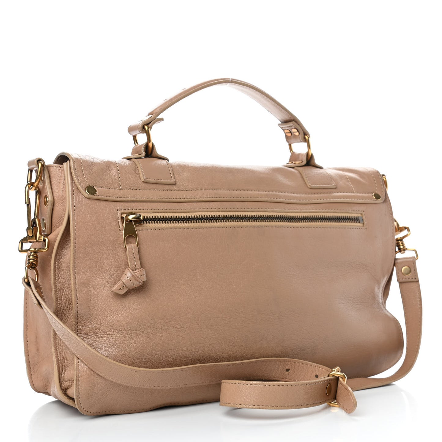 Lambskin PS1 Medium Satchel Stone