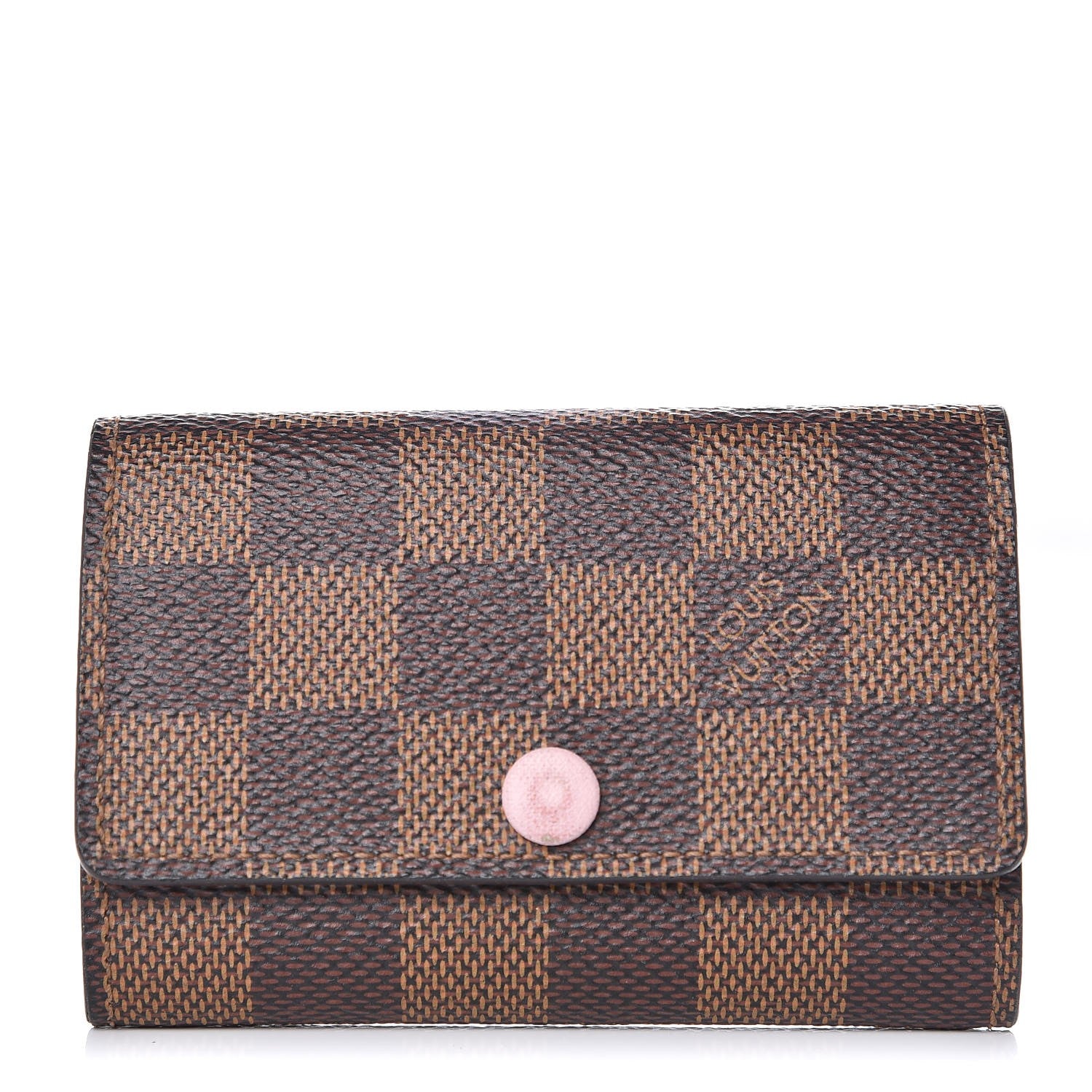 Louis Vuitton Damier Ebene Multicles 6 Key Holder Rose Ballerine 1 of 10