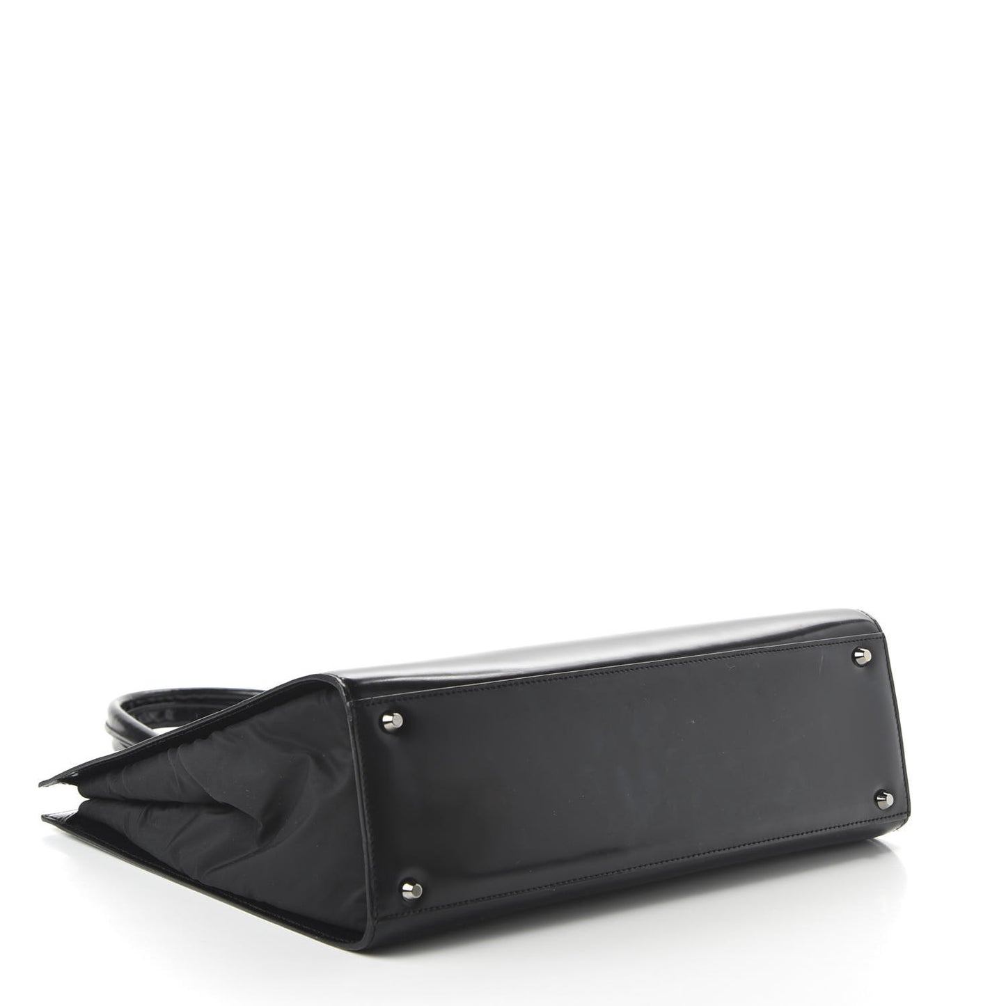 Glazed Calfskin Nylon Lady Dior Tote Black