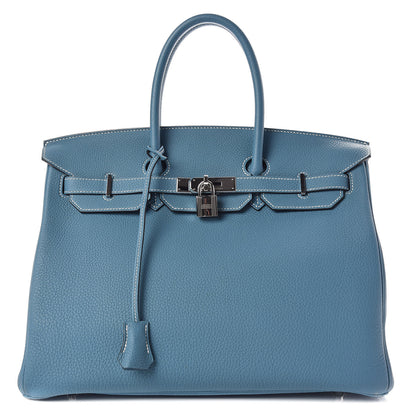 Hermes Togo Birkin 35 Blue Jean 1 of 36