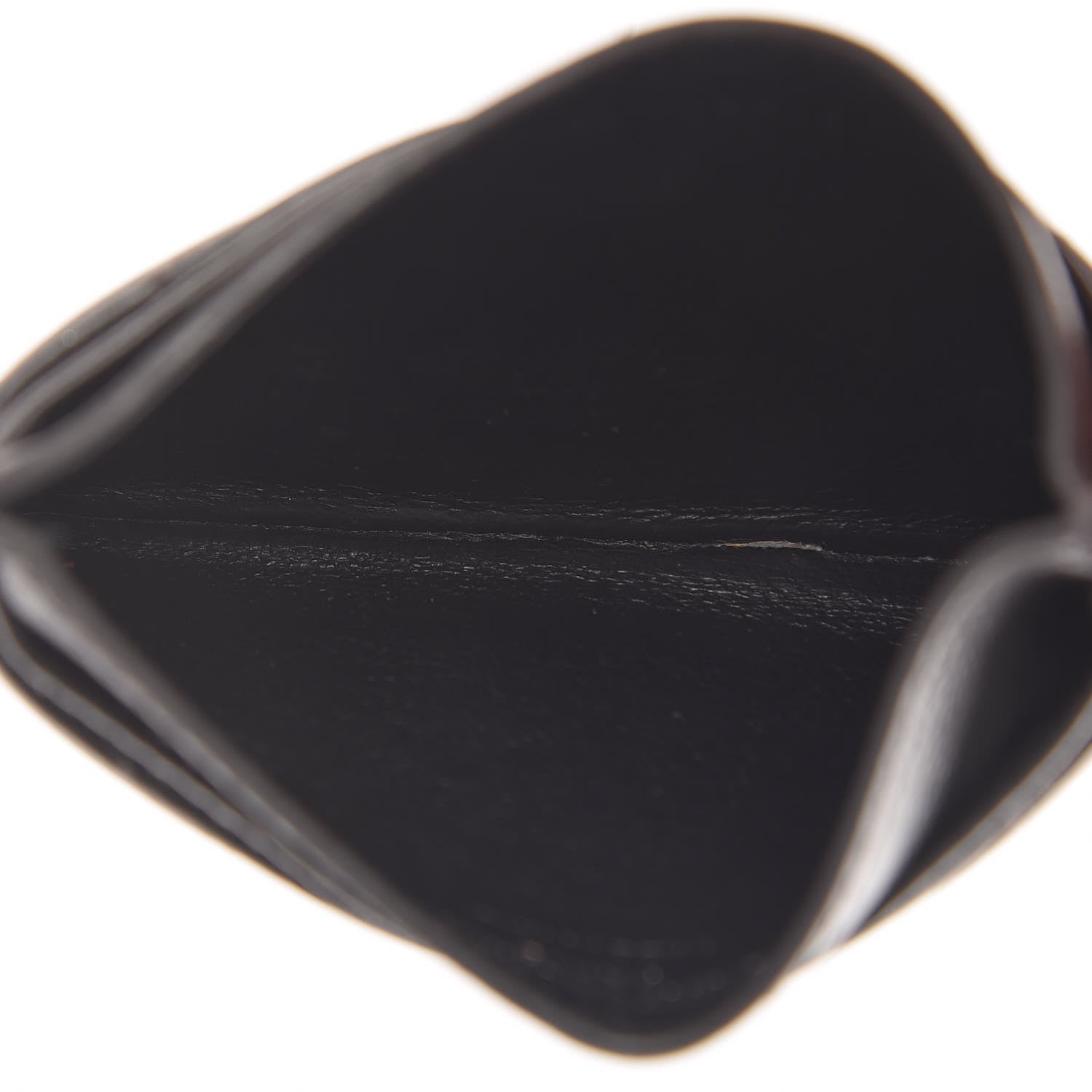 Saint Laurent Grain De Poudre Matelasse Chevron Monogram Credit Card Case Fog 5 of 7