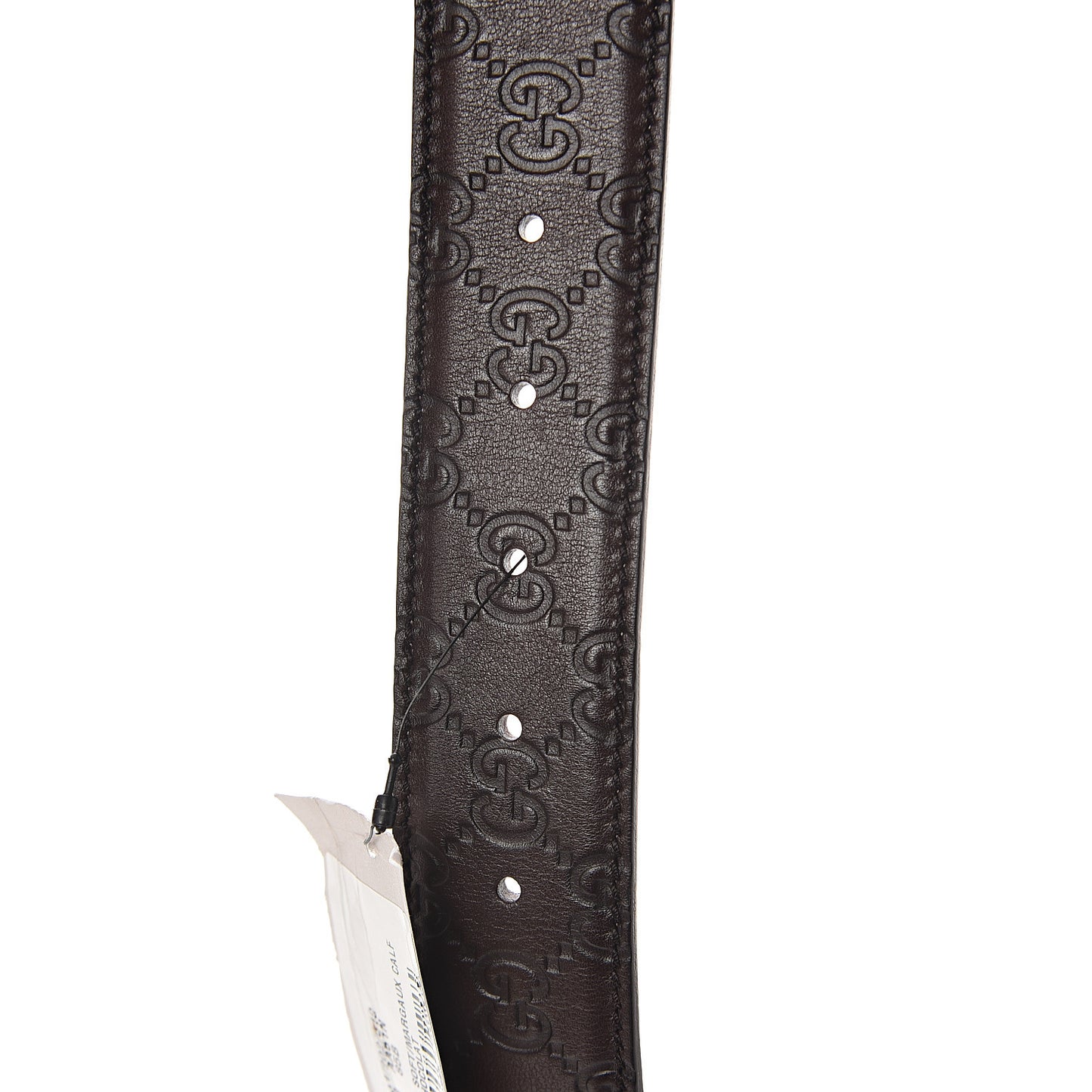 Guccissima Interlocking G Belt 85 34 Dark Brown