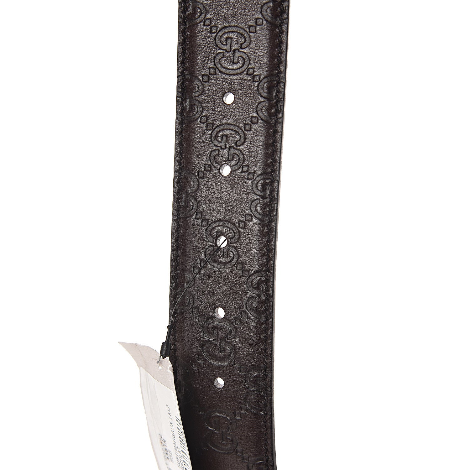 Gucci Guccissima Interlocking G Belt 85 34 Dark Brown 3 of 5