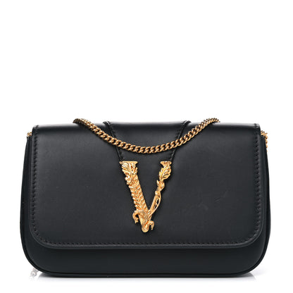 Versace Vitello Virtus Mini Chain Bag Black 1 of 4