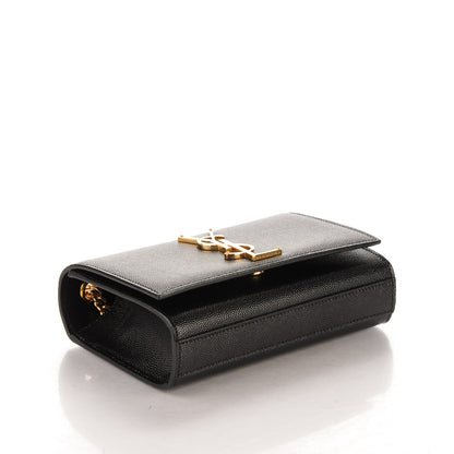 Saint Laurent Grain De Poudre Small Monogram Kate Satchel Black 4 of 7