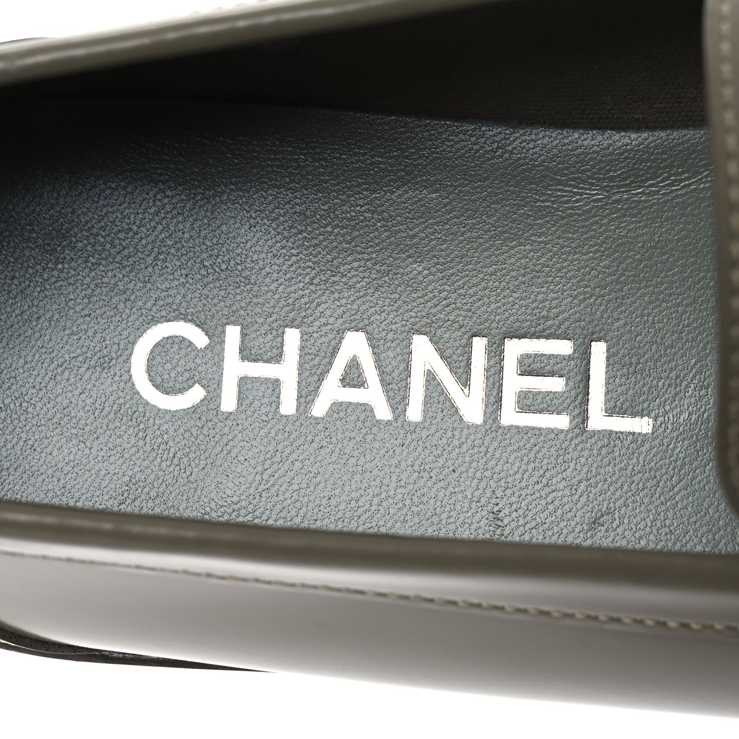Chanel Calfskin Metal CC Loafers 40 Khaki 9 of 15