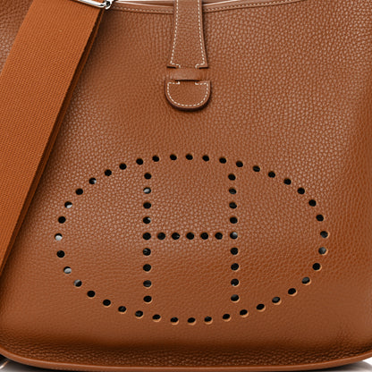 Hermes Taurillon Clemence Evelyne III GM Gold 8 of 12