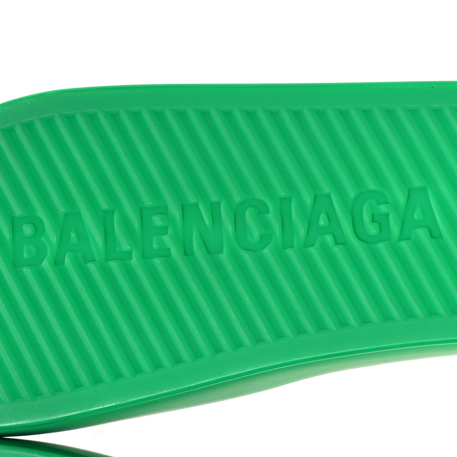 Balenciaga Rubber Womens Chunky Slide Sandals 36 Green 7 of 9