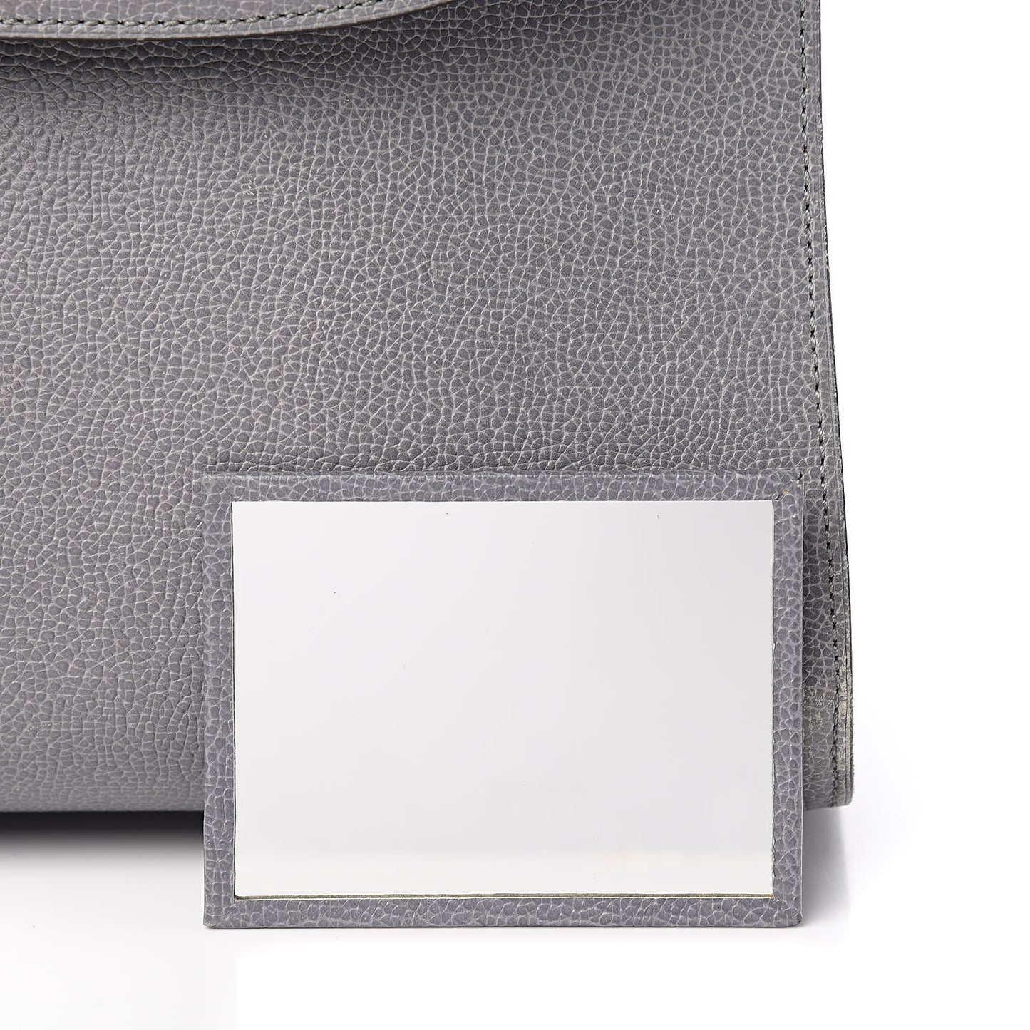 Grained Calfskin Brillant Briefcase Grey