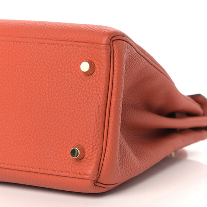 Hermes Togo Kelly Retourne 28 Orange Poppy 9 of 16