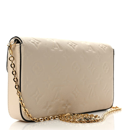 Louis Vuitton Empreinte Pochette Felicie Chain Wallet Cream 4 of 9