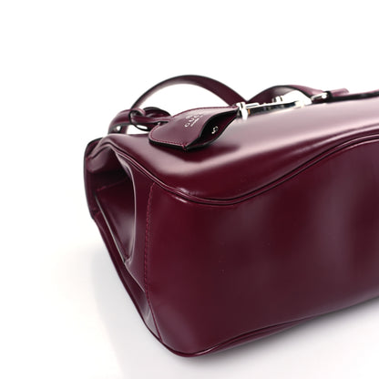 Gucci Regent Calfskin Medium Lady Lock Satchel Purple Wine 8 of 9