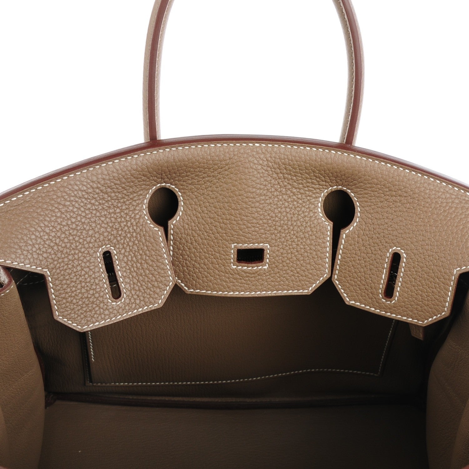Hermes Taurillon Clemence Birkin 30 Etoupe 7 of 23