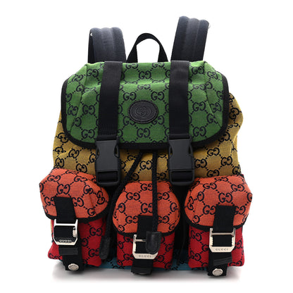 Gucci Monogram Multicolor Retro Interlocking G Utility Pocket Backpack Multicolor 1 of 10
