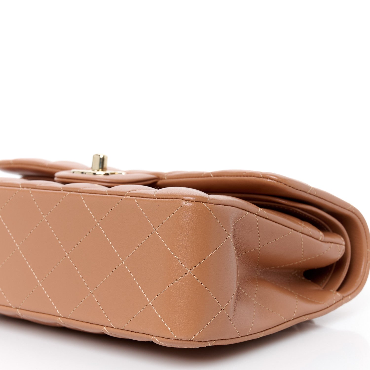 Chanel Lambskin Quilted Small Double Flap Brown 11 of 12