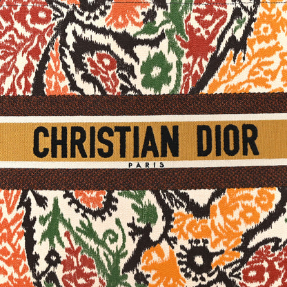 Christian Dior Canvas Embroidered Large Paisley Book Tote Multicolor 8 of 11