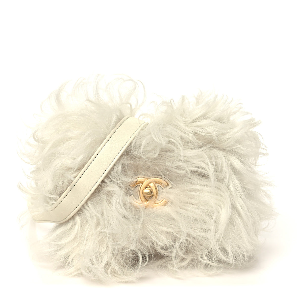 Chanel Shearling Lambskin Flap White 1 of 10
