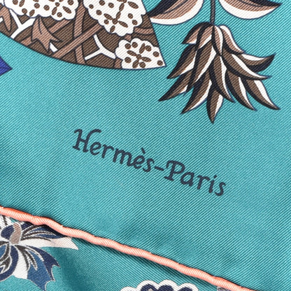 Hermes Silk Fleurs et Papillons de Tissus Scarf 90 2 of 3