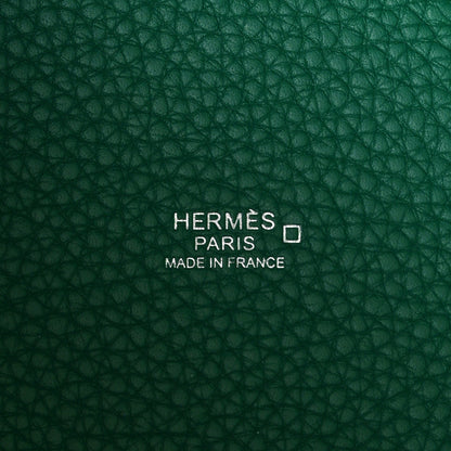 Hermes Taurillon Clemence Matte Alligator Picotin Lock Touch 22 MM Vert Vertigo 6 of 11