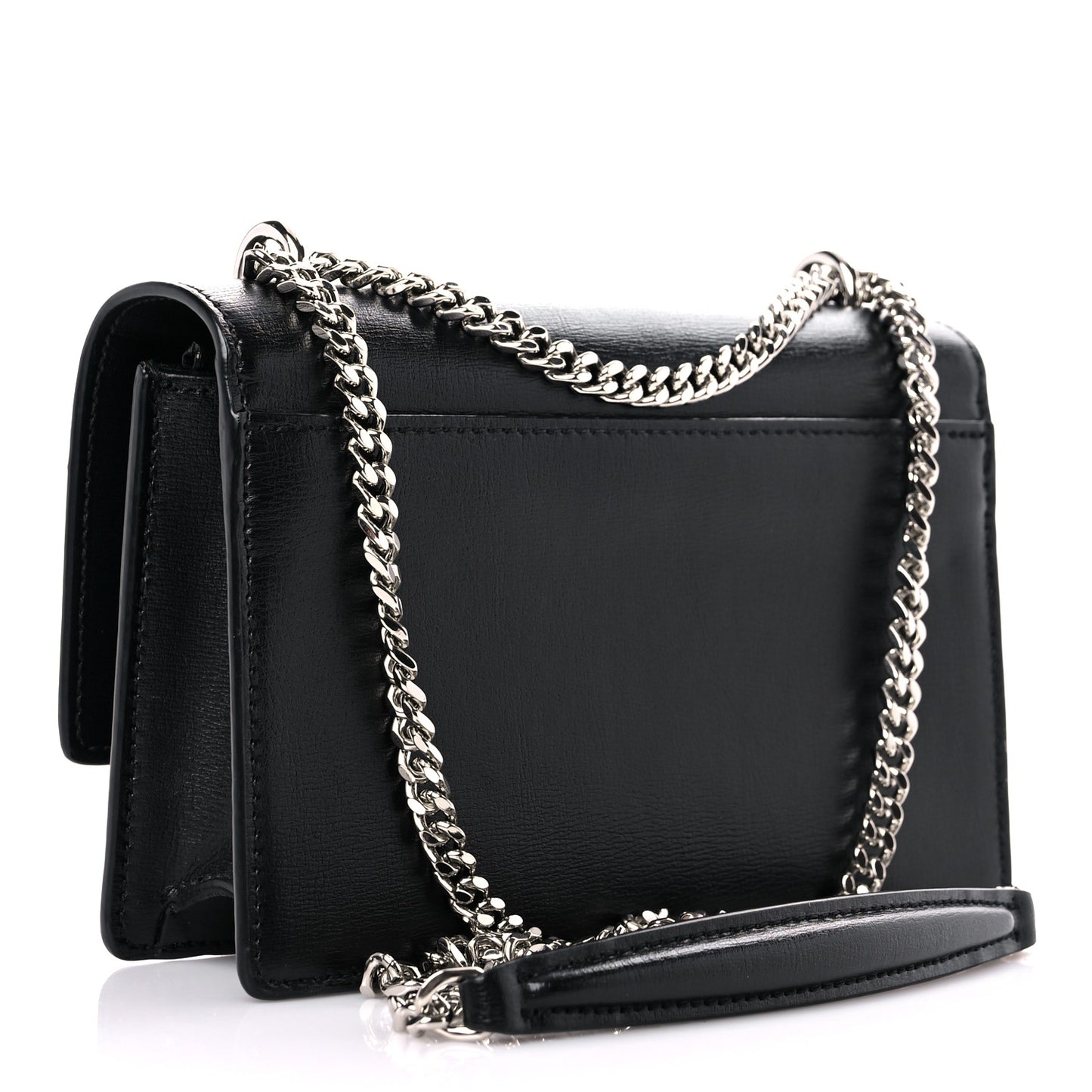 Calfskin Monogram Sunset Chain Wallet Black