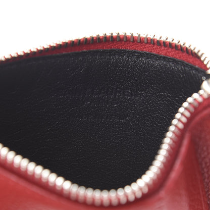 Saint Laurent Calfskin 5 Fragments Zip Card Case Red 6 of 8