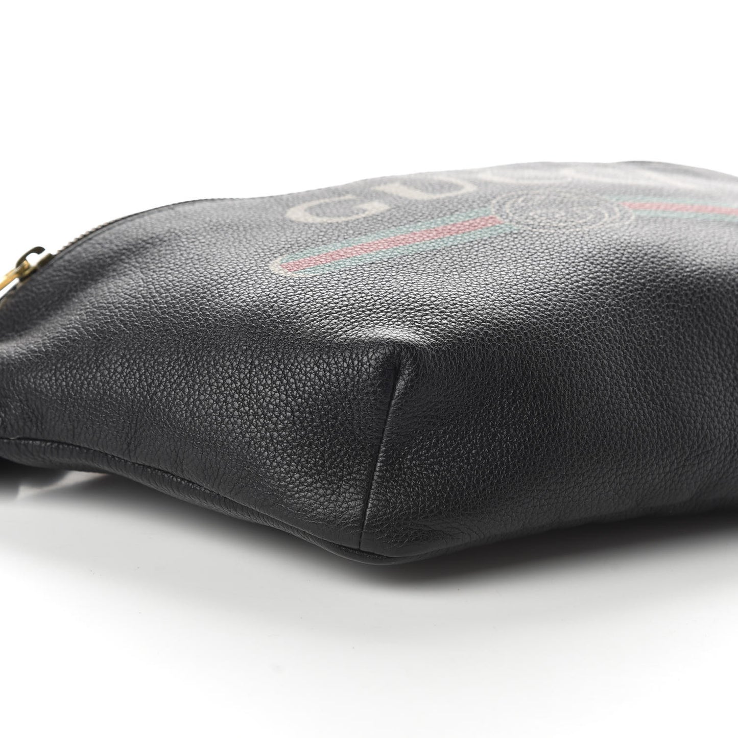 Grained Calfskin Logo Belt Bag Black