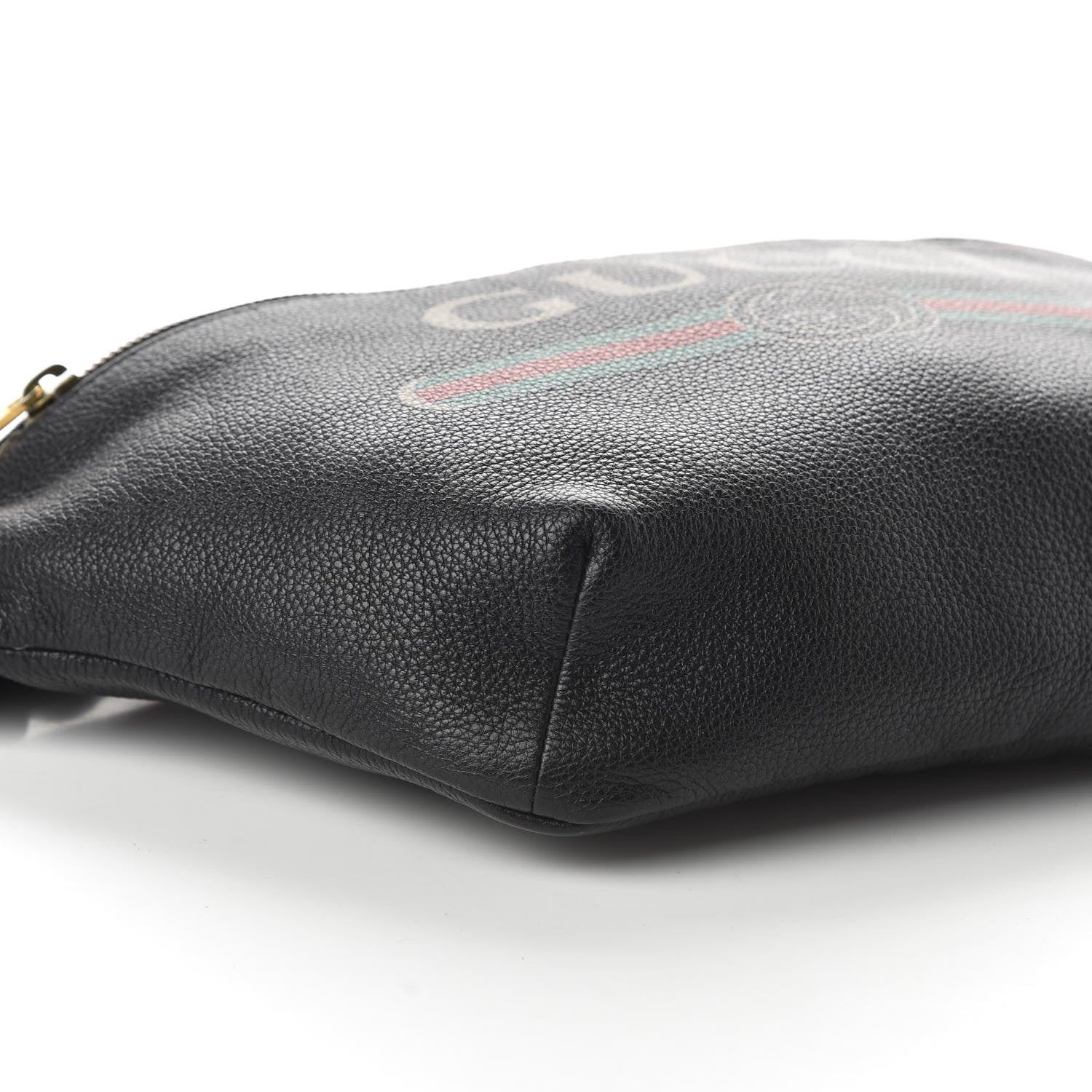 Gucci Grained Calfskin Logo Belt Bag Black 6 of 9