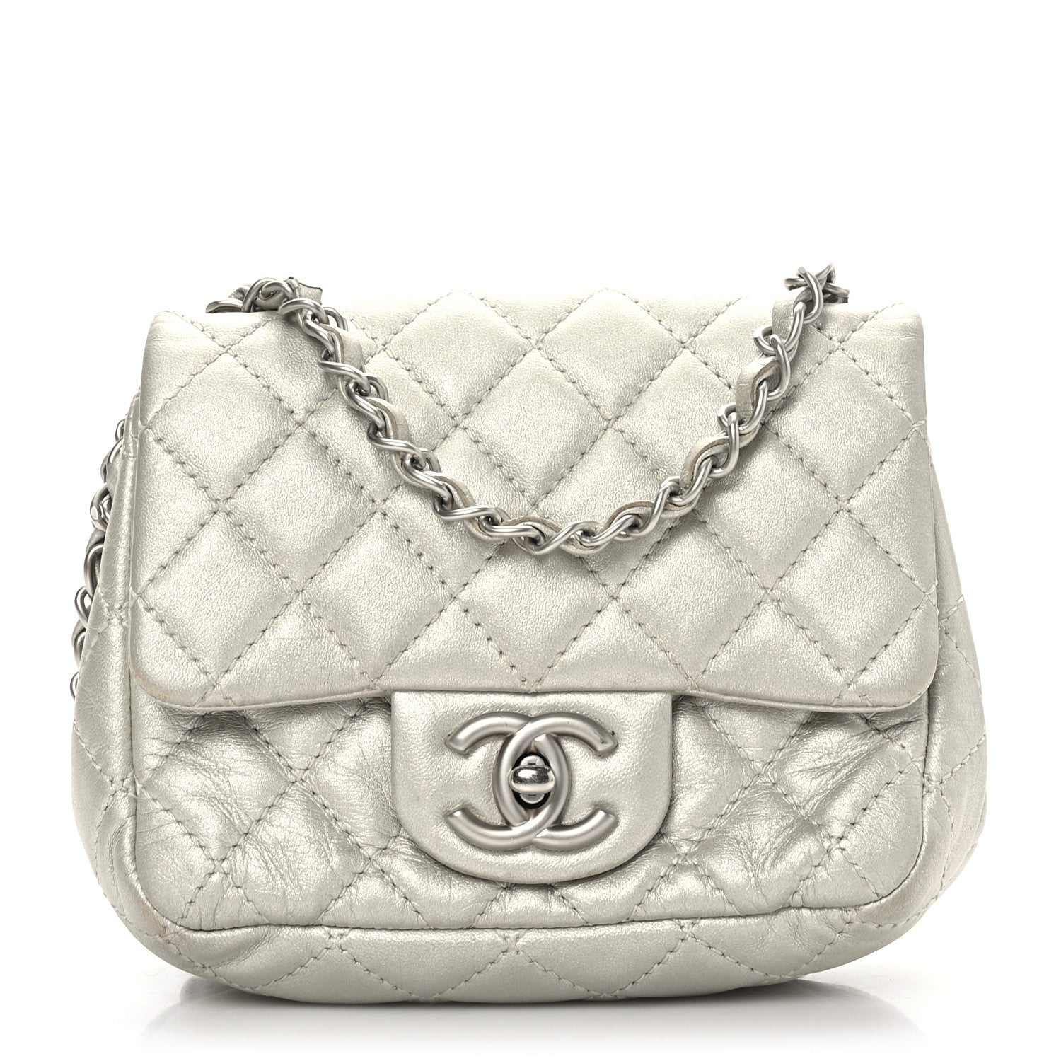 Chanel Metallic Lambskin Quilted Mini Square Flap Gold 1 of 9