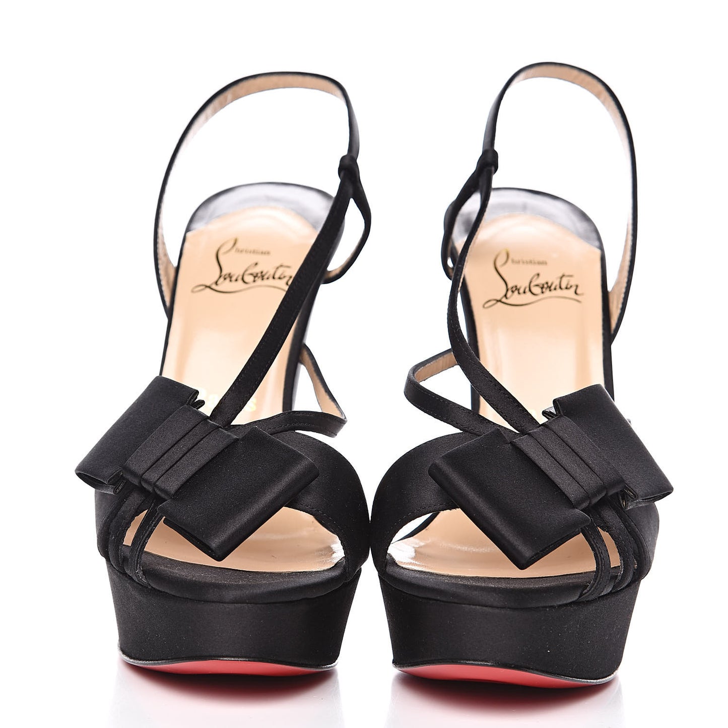 Satin Disconoeud Platform Sandals 37.5 Black
