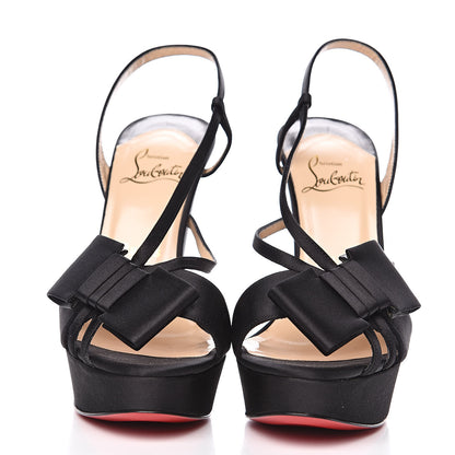 Christian Louboutin Satin Disconoeud Platform Sandals 37.5 Black 2 of 8