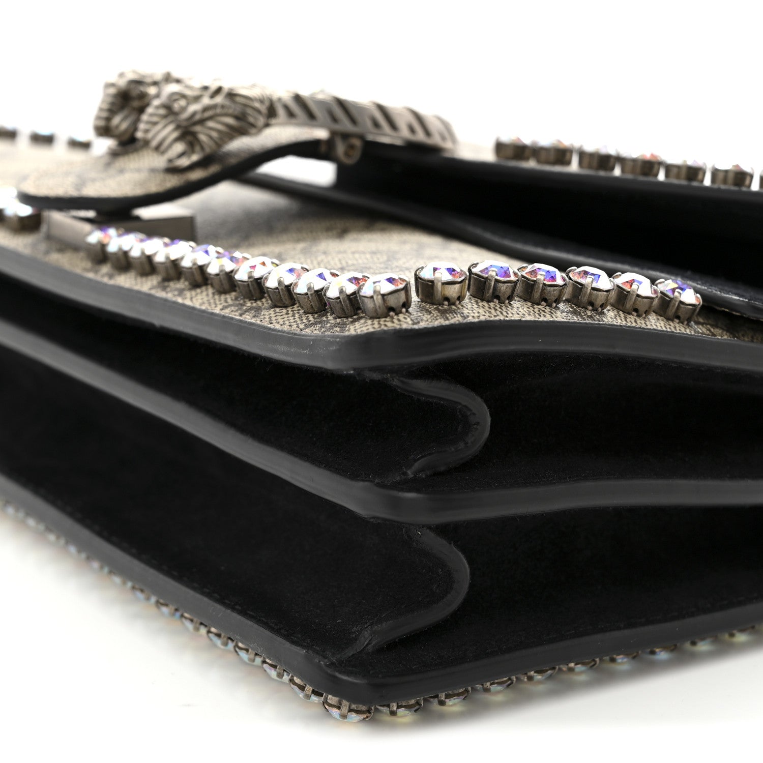 Gucci GG Supreme Monogram Crystal Small Dionysus Shoulder Bag Black 11 of 11