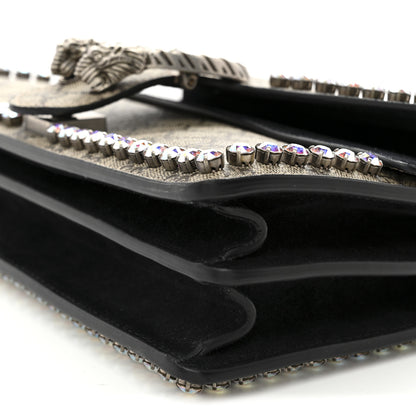Gucci GG Supreme Monogram Crystal Small Dionysus Shoulder Bag Black 11 of 11