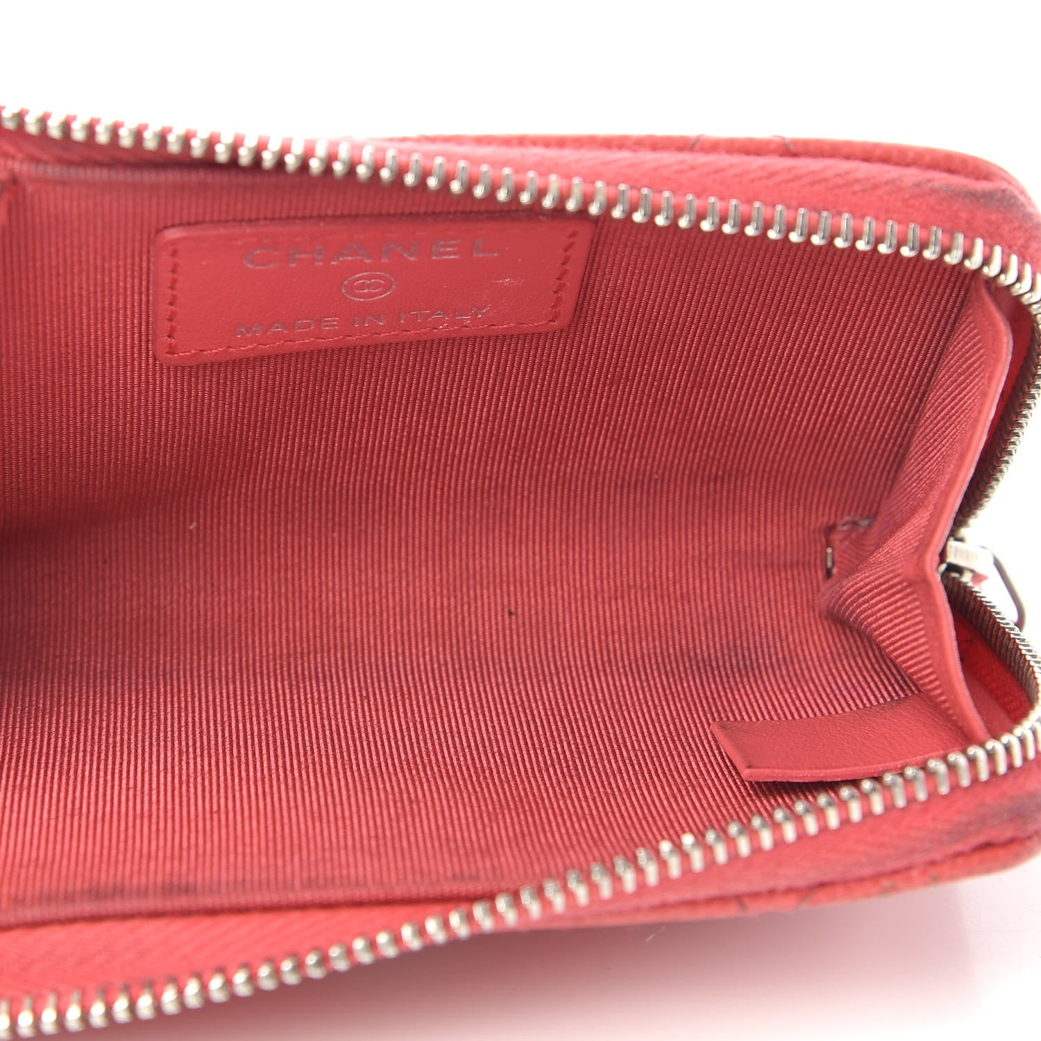 Chanel Caviar Quilted Zipped Key Holder Case Coral 5 of 9