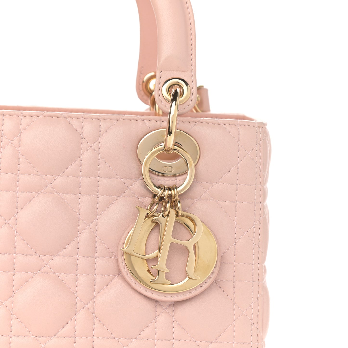 Lambskin Cannage Medium Lady Dior Light Pink