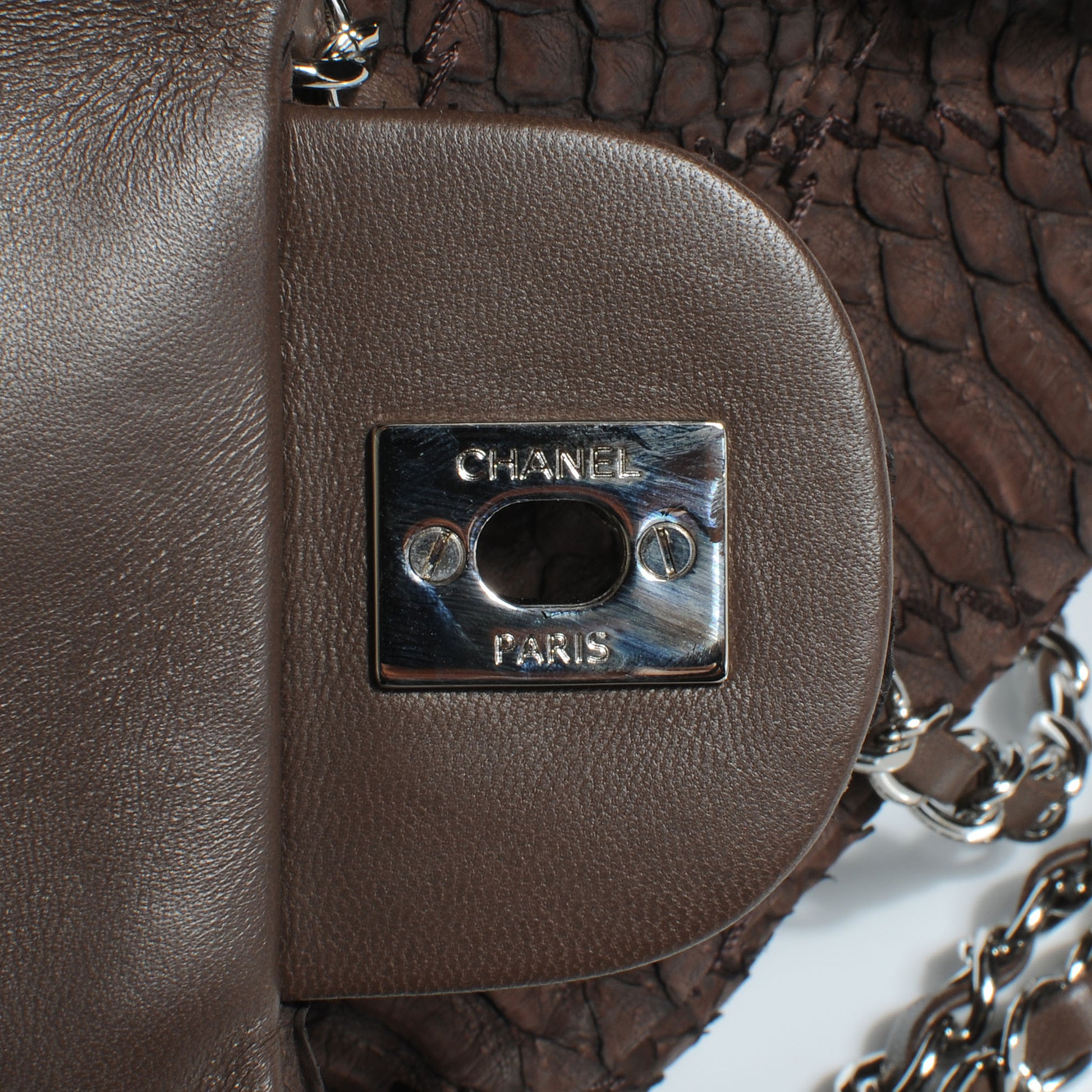 Chanel Python Ultimate Stitch Flap Marron Fonce 6 of 10