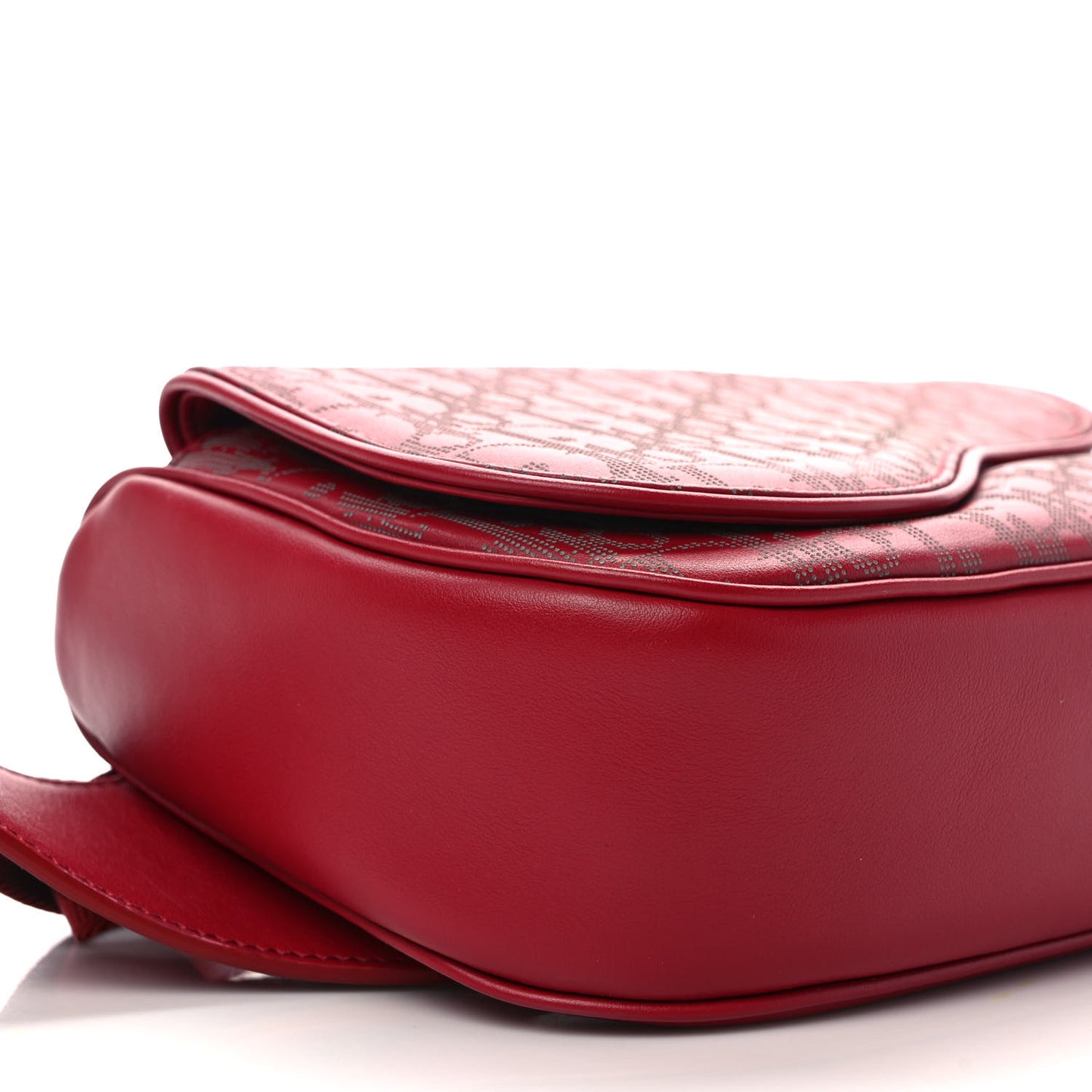 Galaxy Calfskin Oblique World Tour Saddle Belt Bag Red